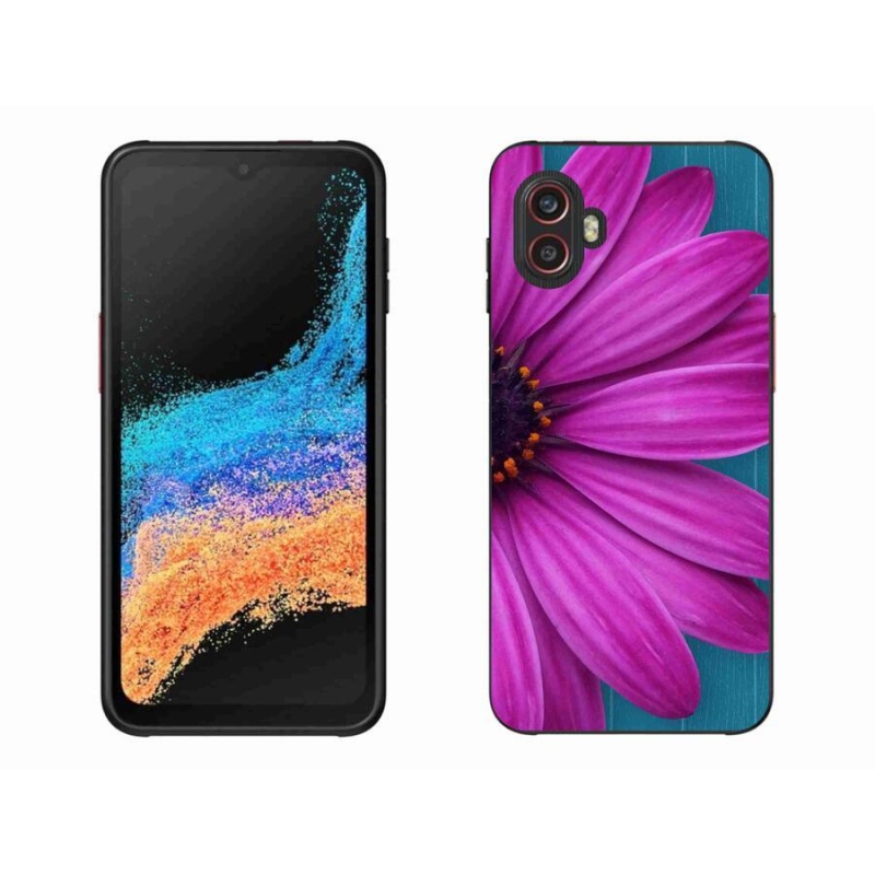 Gél tok mmCase mobiltelefonhoz Samsung Galaxy Xcover 6 Pro - lila százszorszép