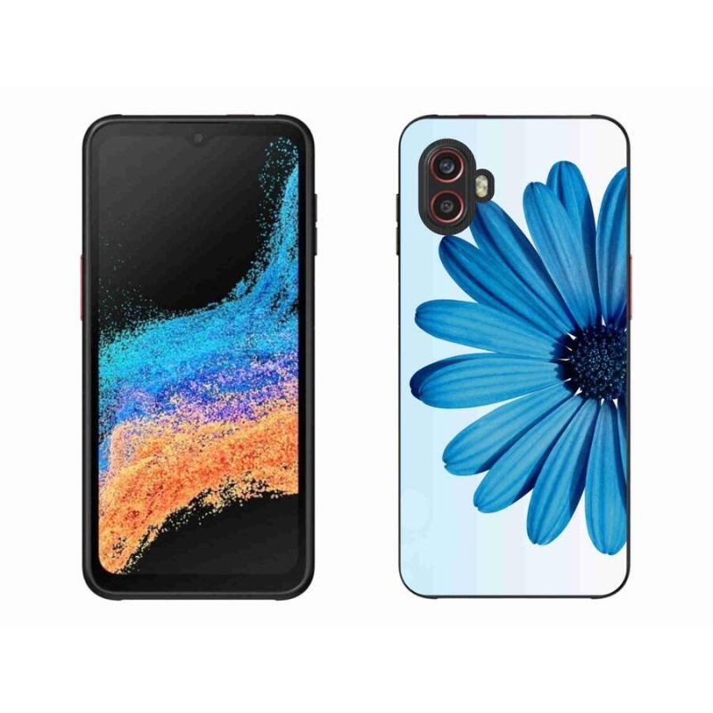 Gél tok mmCase mobiltelefonhoz Samsung Galaxy Xcover 6 Pro - kék margaréta