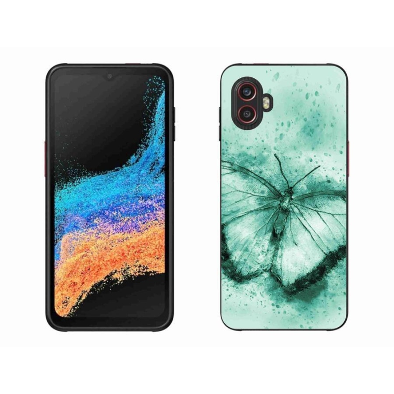 Gél tok mmCase a Samsung Galaxy Xcover 6 Pro készülékhez - zöld pillangó