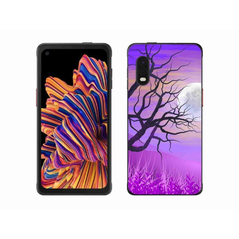 Gél tok mmCase mobiltelefonhoz Samsung Galaxy Xcover Pro - karikatúra kidőlt fa
