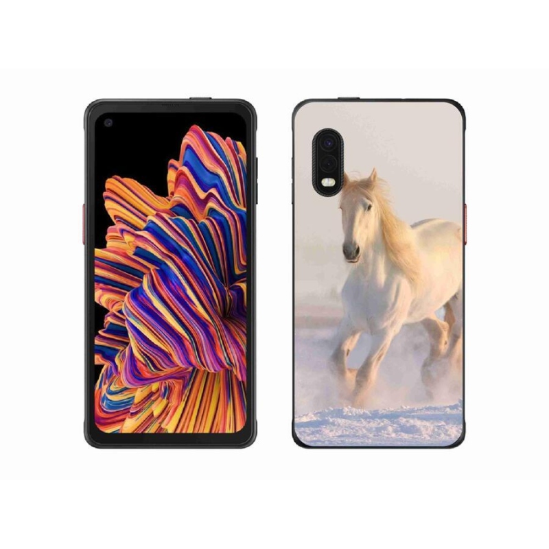 Gél tok mmCase a Samsung Galaxy Xcover Pro készülékhez - ló a hóban