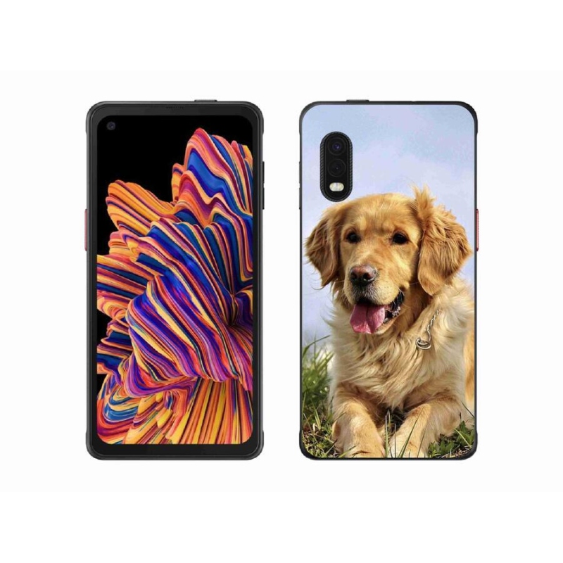Gél tok mmCase mobiltelefonhoz Samsung Galaxy Xcover Pro - arany retriever