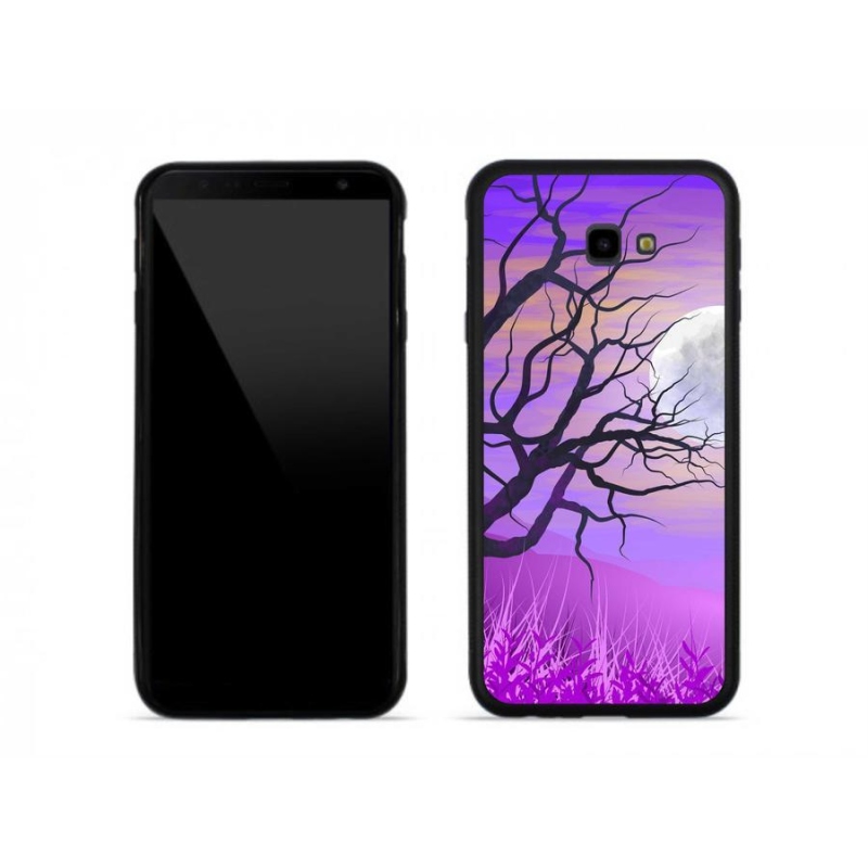 Gél tok mmCase mobiltelefonhoz Samsung J4 Plus - karikatúra kidőlt fa