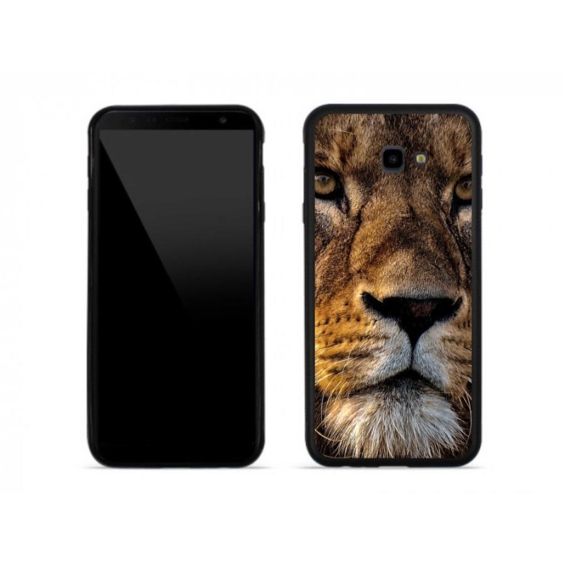 Gél tok mmCase a Samsung J4 Plus számára - oroszlán