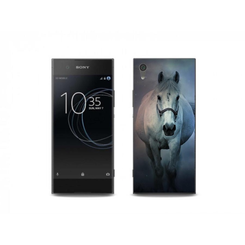 Gél tok mmCase a Sony Xperia XA1 készülékhez - futó fehér ló