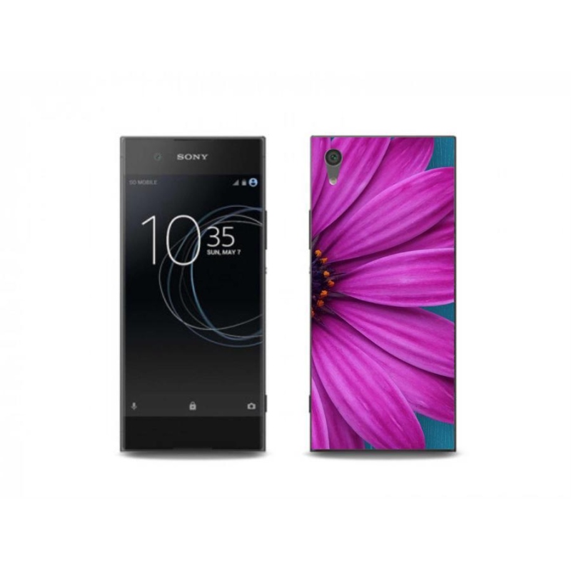 Gél tok mmCase a Sony Xperia XA1 készülékhez - lila százszorszép