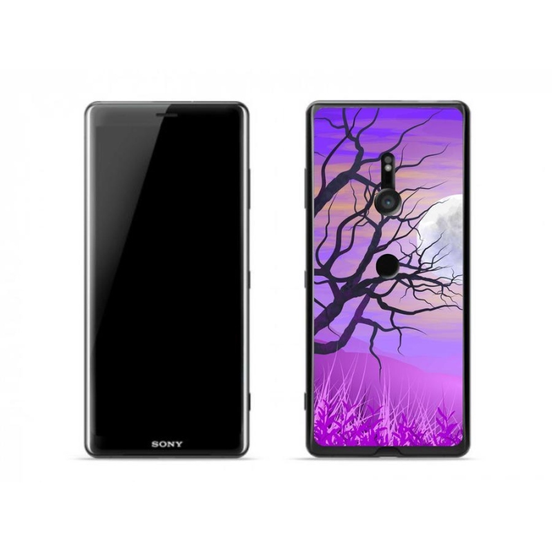 Gél tok mmCase a Sony Xperia XZ3 számára - rajzfilmes kidőlt fa