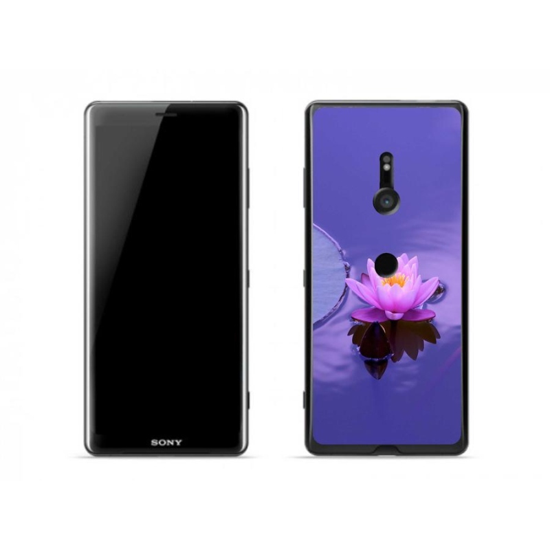 Gél tok mmCase a Sony Xperia XZ3-hoz - virág a felületen