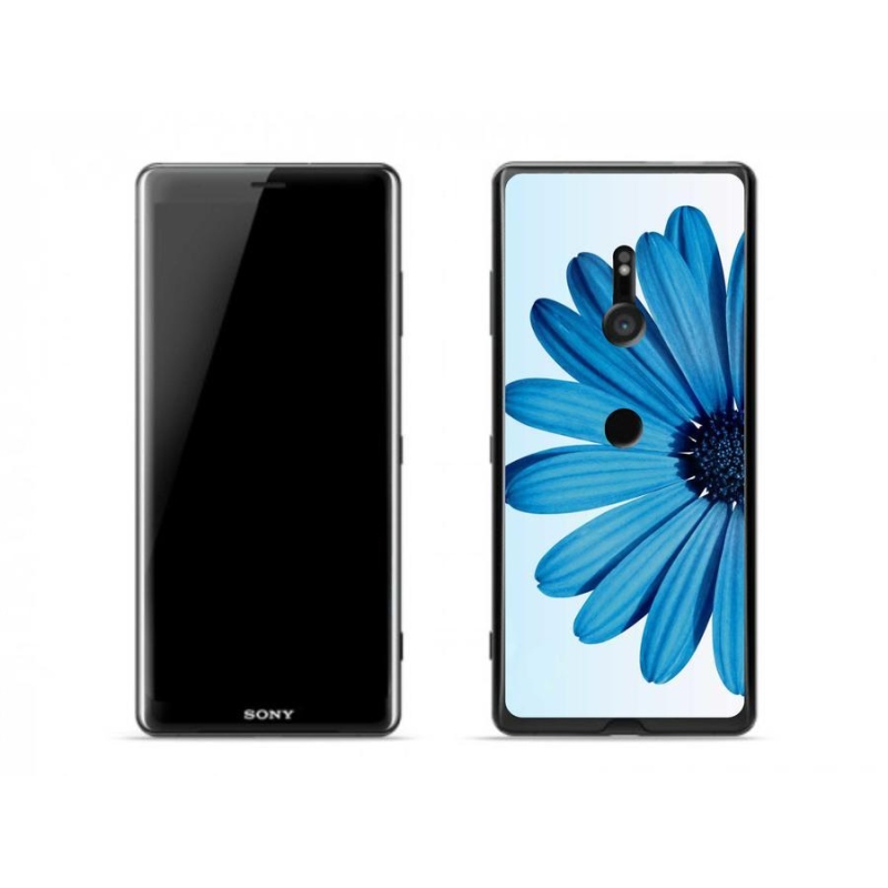 Gél tok mmCase a Sony Xperia XZ3 készülékhez - kék margaréta