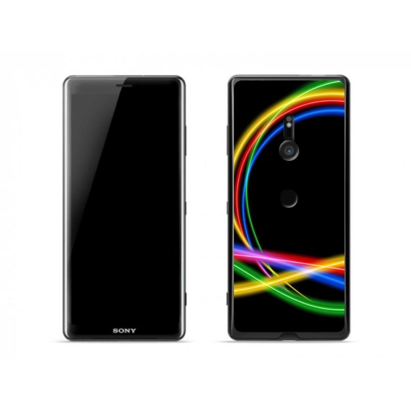 Gél tok mmCase a Sony Xperia XZ3 készülékhez - neon körök