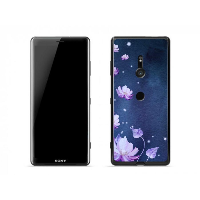 Gél tok mmCase a Sony Xperia XZ3 készülékhez - hulló virágok