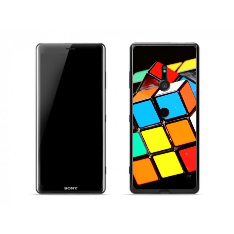 Gél tok mmCase a Sony Xperia XZ3-hoz - Rubik-kocka