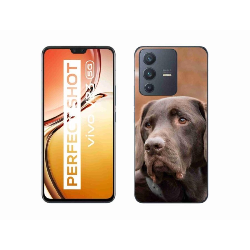 Gél tok mmCase a Vivo V23 5G készülékhez - barna labrador