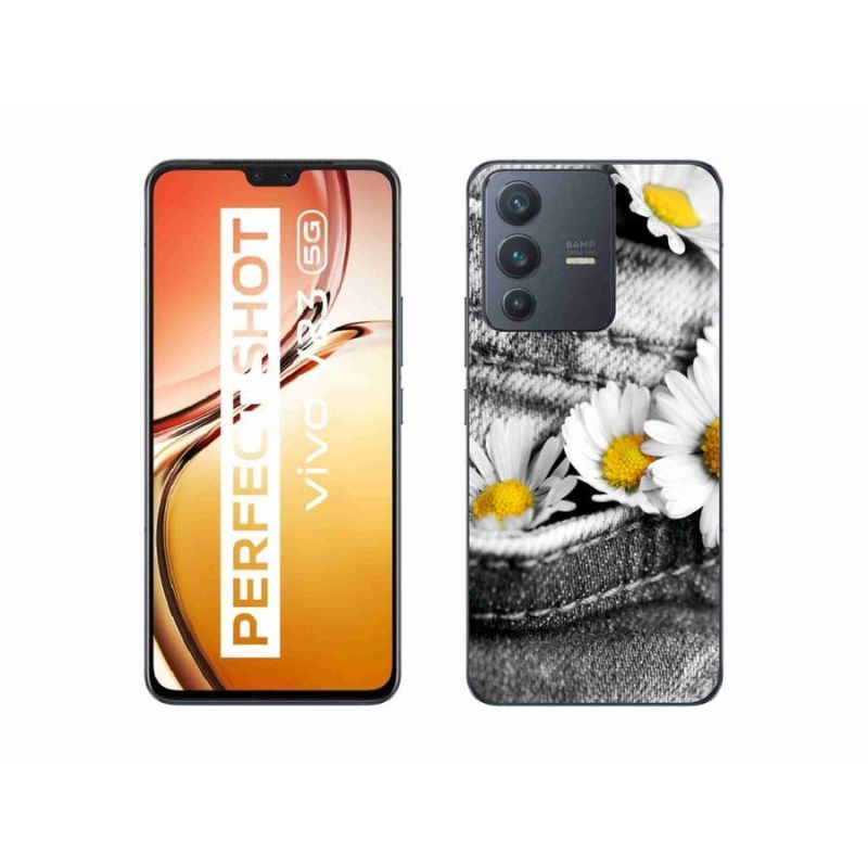 Gél tok mmCase a mobil Vivo V23 5G - margarétákhoz
