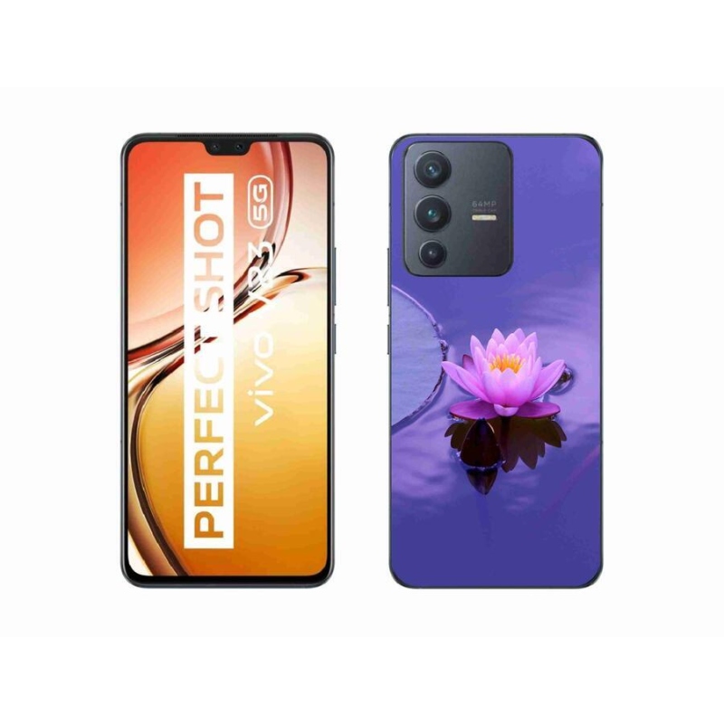 Gél tok mmCase mobiltelefonhoz Vivo V23 5G - virág a felszínen