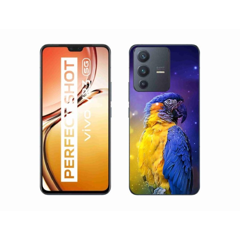 Gél tok mmCase a Vivo V23 5G készülékhez - papagáj ara 1