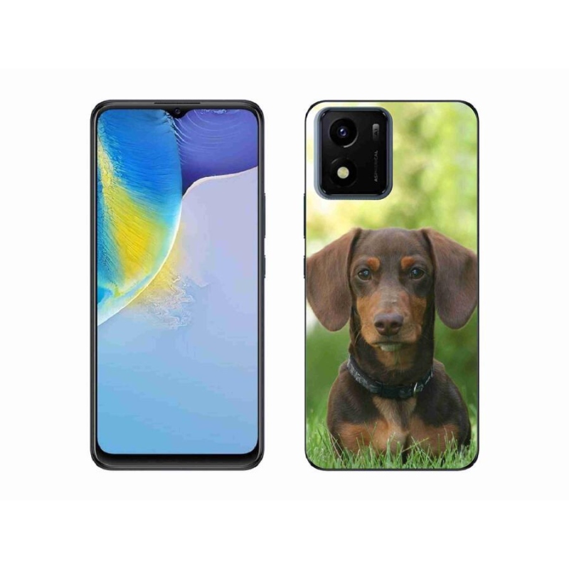 Gél tok mmCase mobiltelefonhoz Vivo Y01 - barna tacskó