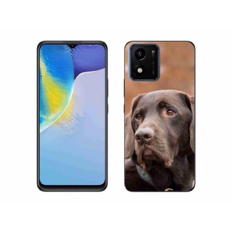Gél tok mmCase mobiltelefonhoz Vivo Y01 - barna labrador