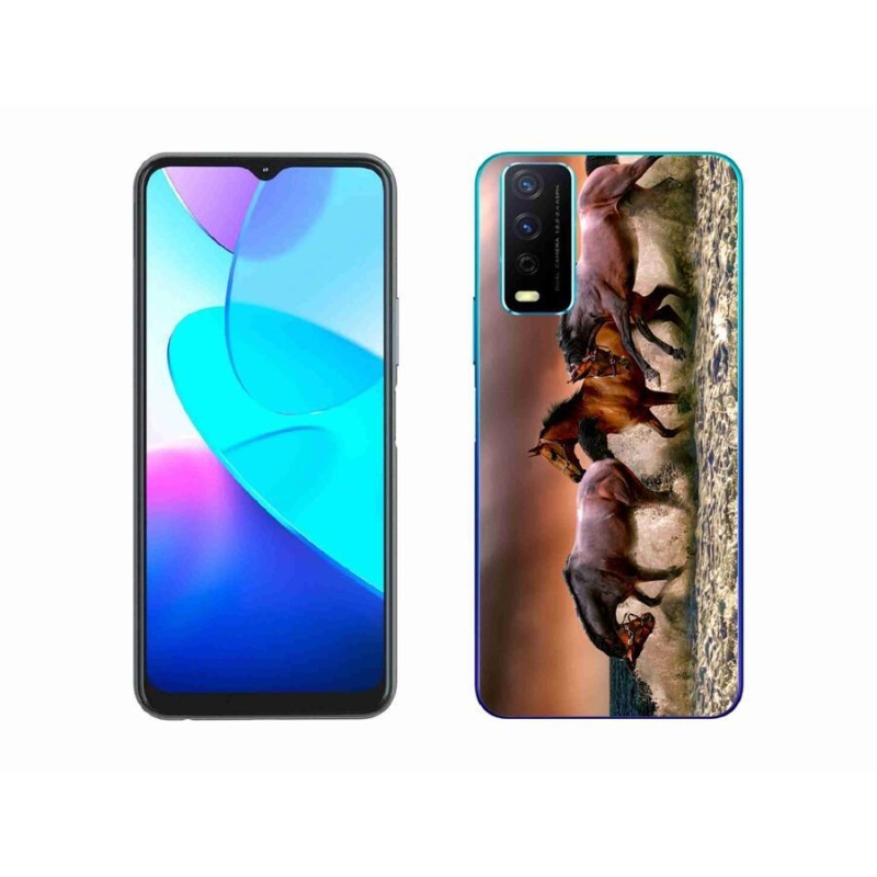 Gél tok mmCase a Vivo Y11s/Y20s modellhez - lovak 1