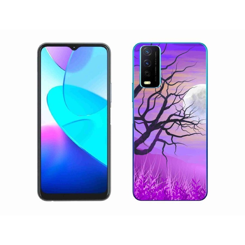 Gél tok mmCase mobiltelefonhoz Vivo Y11s/Y20s - rajzfilmes kidőlt fa