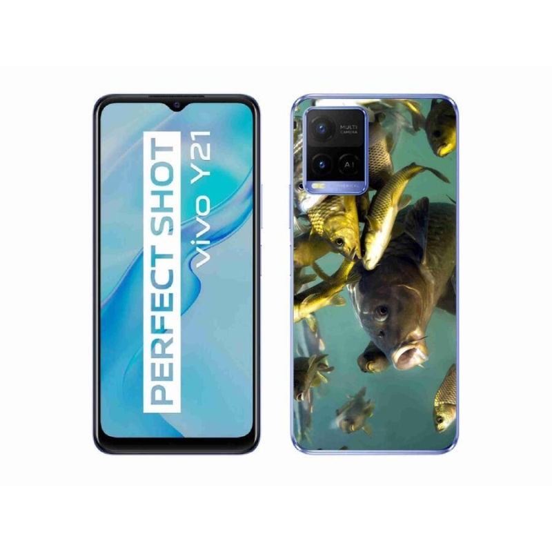 Gél tok mmCase mobiltelefonhoz Vivo Y21/Y21s/Y33s - halak iskolája