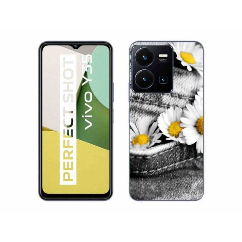 Gél tok mmCase mobiltelefonhoz Vivo Y35 - százszorszépek