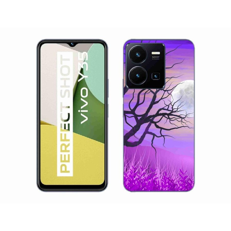 Gél tok mmCase mobiltelefonhoz Vivo Y35 - rajzfilm kidőlt fa