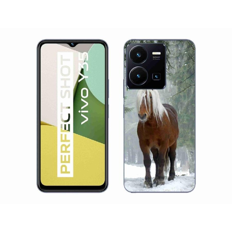 Gél tok mmCase mobiltelefonhoz Vivo Y35 - ló az erdőben
