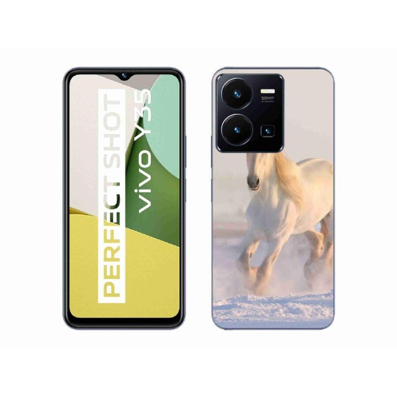 Gél tok mmCase mobil Vivo Y35 - ló a hóban