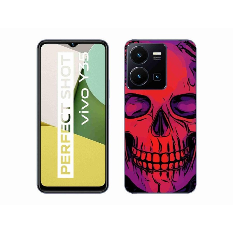 Gél tok mmCase mobil Vivo Y35 - koponya