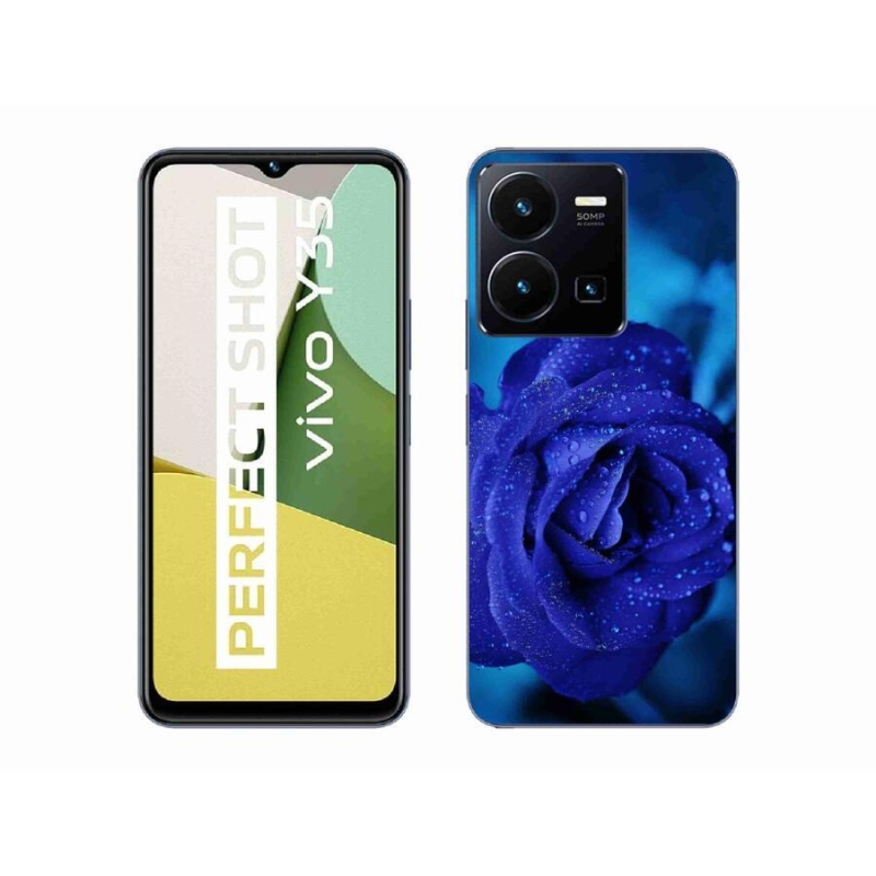 Gél tok mmCase a Vivo Y35 készülékhez - kék rózsa