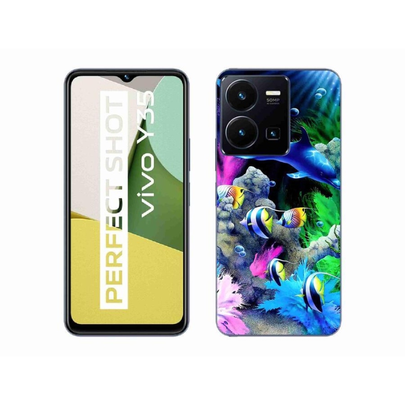 Gél tok mmCase a mobil Vivo Y35 - tengeri világhoz
