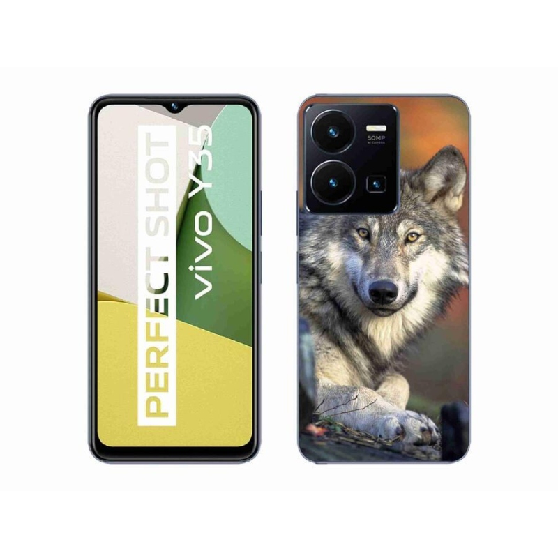 Gél tok mmCase mobiltelefonhoz Vivo Y35 - farkas
