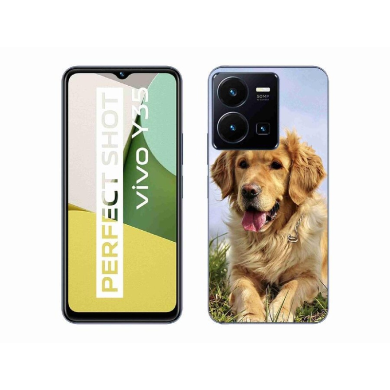 Gél tok mmCase mobil Vivo Y35 - arany retriever