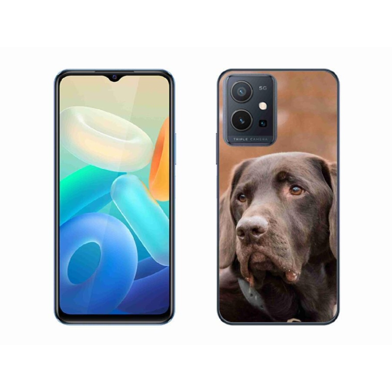 Gél tok mmCase a Vivo Y55 5G készülékhez - barna labrador