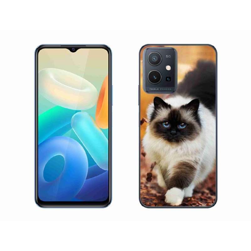 Gél tok mmCase a Vivo Y55 5G készülékhez - macska