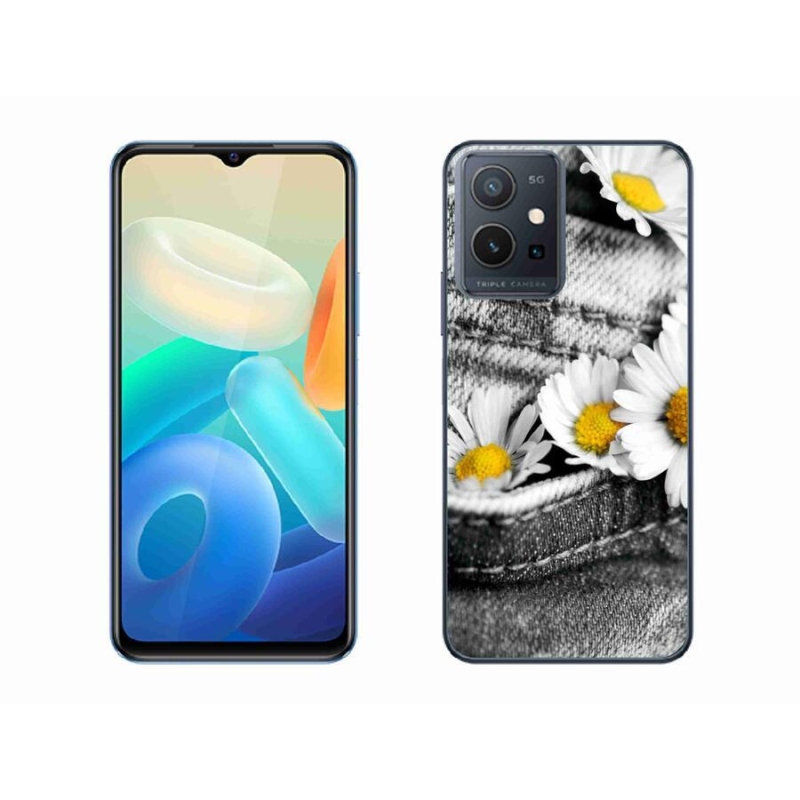 Gél tok mmCase a Vivo Y55 5G készülékhez - százszorszépek