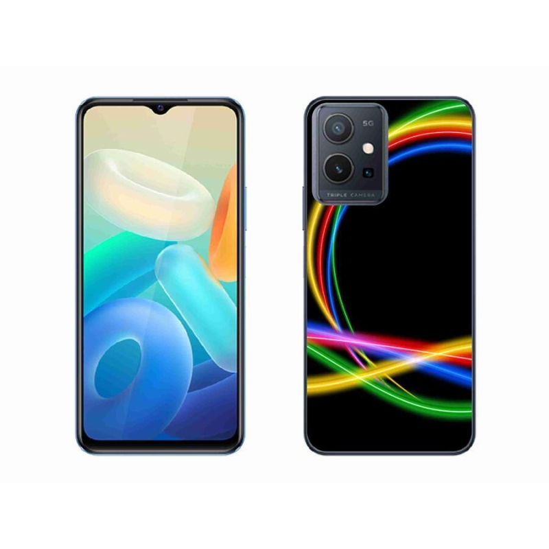 Gél tok mmCase a Vivo Y55 5G készülékhez - neon körök