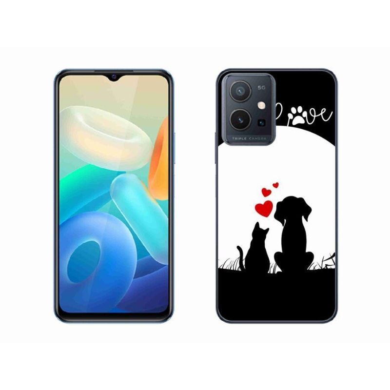 Gél tok mmCase a Vivo Y55 5G-hez - állati szeretet