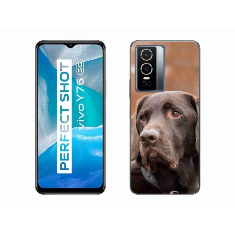 Gél tok mmCase a Vivo Y76 5G készülékhez - barna labrador