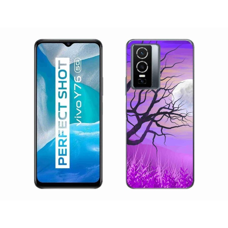 Gél tok mmCase mobiltelefonhoz Vivo Y76 5G - karikatúra kidőlt fa
