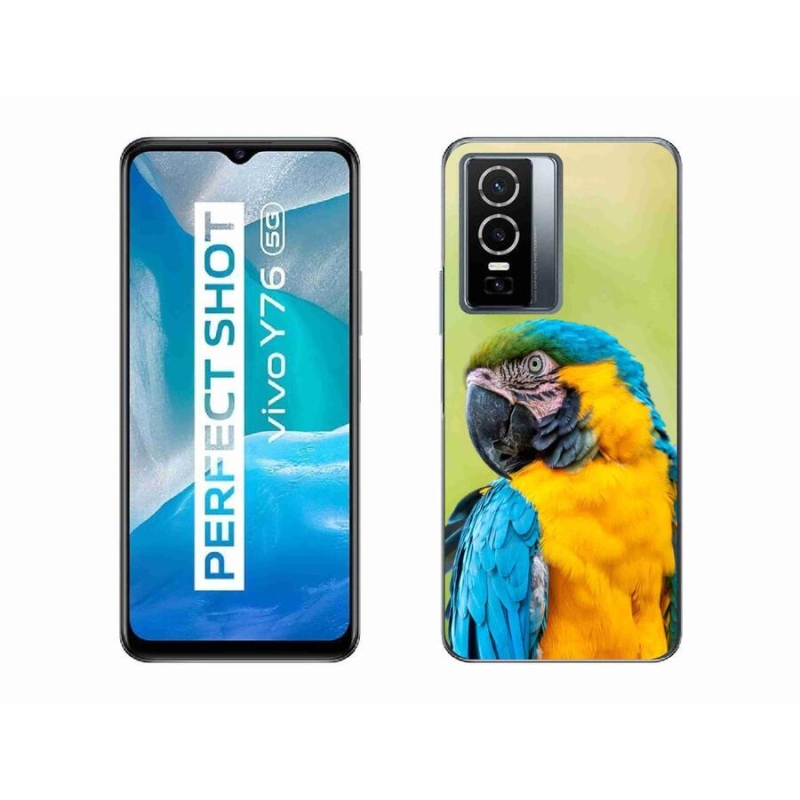 Gél tok mmCase a Vivo Y76 5G készülékhez - papagáj ara 2