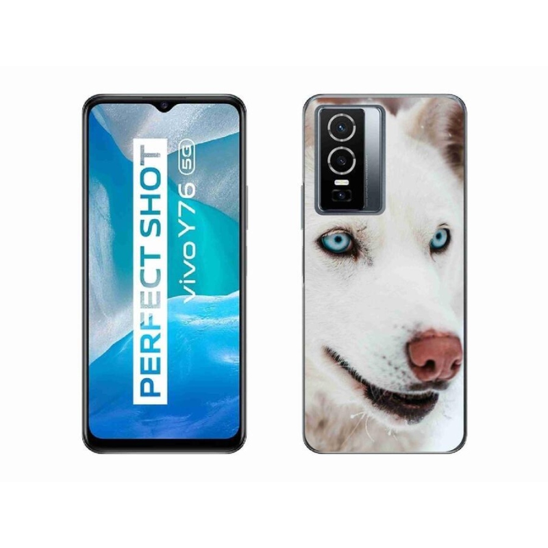Gél tok mmCase a Vivo Y76 5G-hez - kutyaszemmel nézve