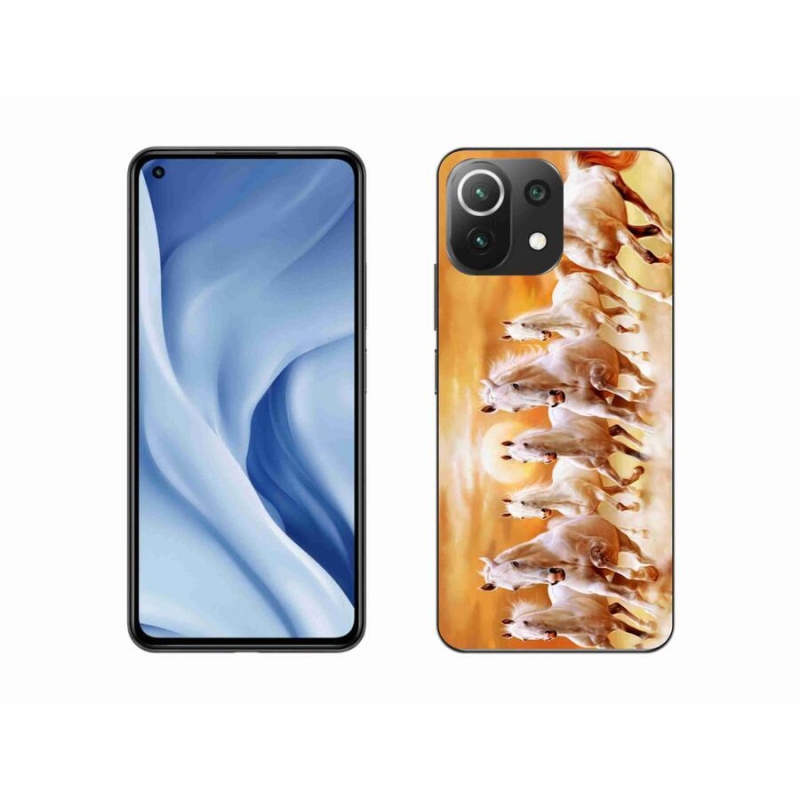 Gél tok mmCase a Xiaomi 11 Lite 5G NE számára - lovak 2