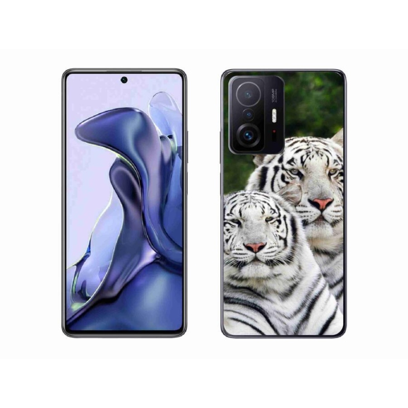 Gél tok mmCase a Xiaomi 11T-hez - fehér tigrisek