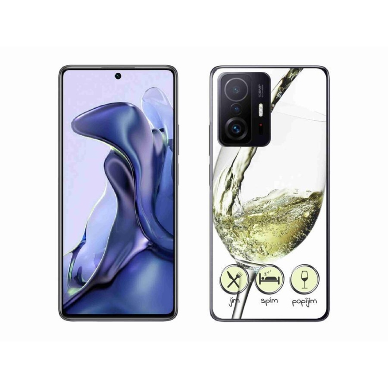 Gél tok mmCase a Xiaomi 11T-hez - borospohár fehér