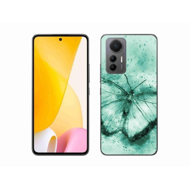 Gél tok mmCase a Xiaomi 12 Lite-hoz - zöld pillangó