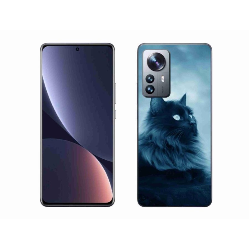 Gél tok mmCase a Xiaomi 12 Pro-hoz - fekete macska 1