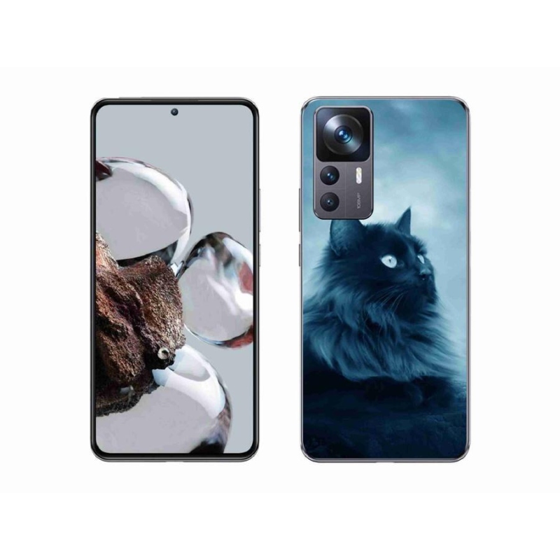 Gél tok mmCase a Xiaomi 12T Pro-hoz - fekete macska 1