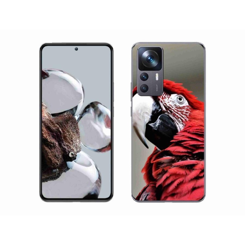 Gél tok mmCase a Xiaomi 12T Pro-hoz - papagáj ara piros